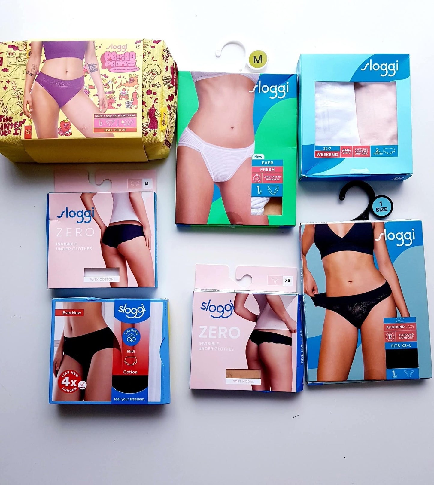 Triumph / Sloggi didmeninė mix dėžutė – 50 vnt. (liemenėlės, kelnaitės, miego rūbai)