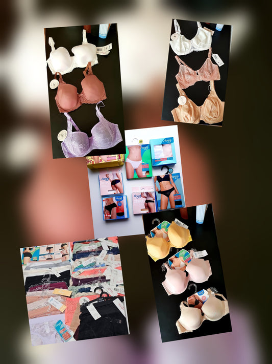 Triumph / Sloggi didmeninė mix dėžutė – 50/100 vnt. (liemenėlės, kelnaitės, miego rūbai) Su VIDEO!